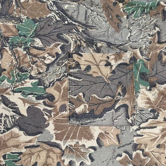 Vintage Walls Single Stitch Advantage Tree Leaf Camo Long Sleeve Pocket T Shirt - Picture 4 of 7